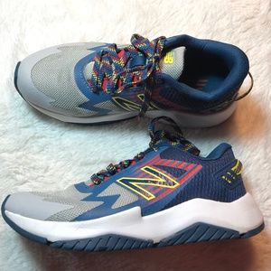 New Balance Rave Run Sneakers Grey Blue Red Size 2 worn once like new